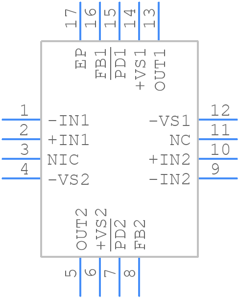 ADA4817-2ACPZ-R7 - Analog Devices - PCB symbol