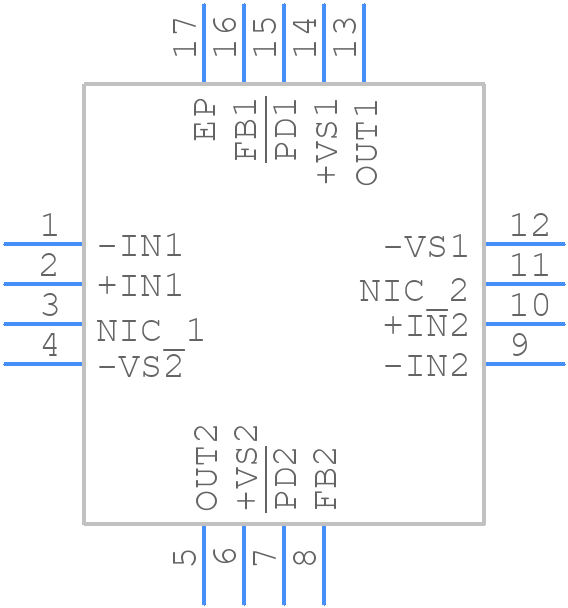 ADA4817-2ACPZ-RL - Analog Devices - PCB symbol