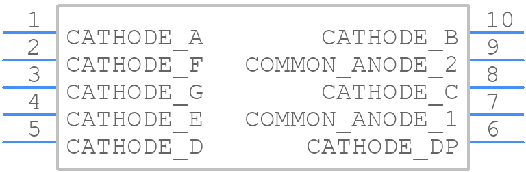 HDSP-201C - Avago Technologies - PCB symbol