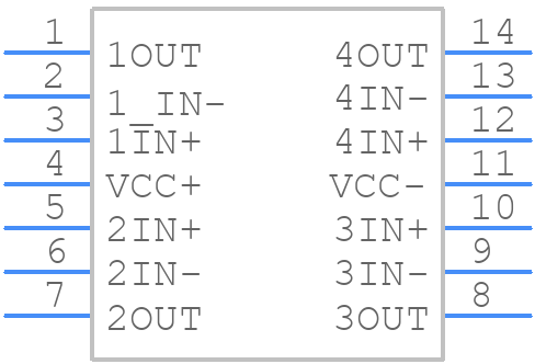 TL084CPWR - Texas Instruments - PCB symbol