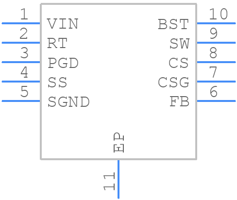 LM25011Q1MY/NOPB - Texas Instruments - PCB symbol