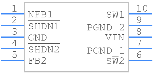 LT1945EMS#PBF - Analog Devices - PCB symbol