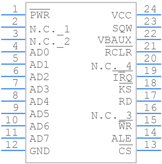 DS17887-5+ - Analog Devices - PCB symbol