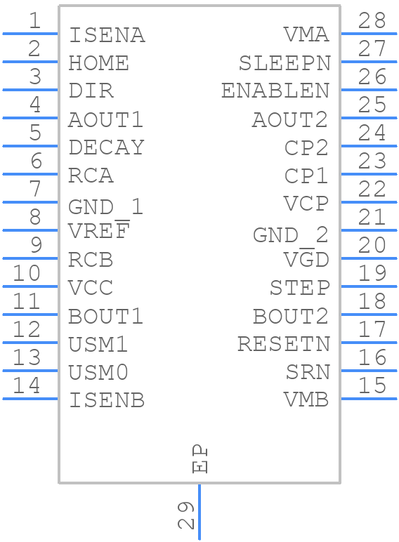 DRV8818PWPR - Texas Instruments - PCB symbol