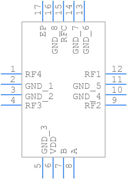 HMC7992LP3DE - Analog Devices - PCB symbol
