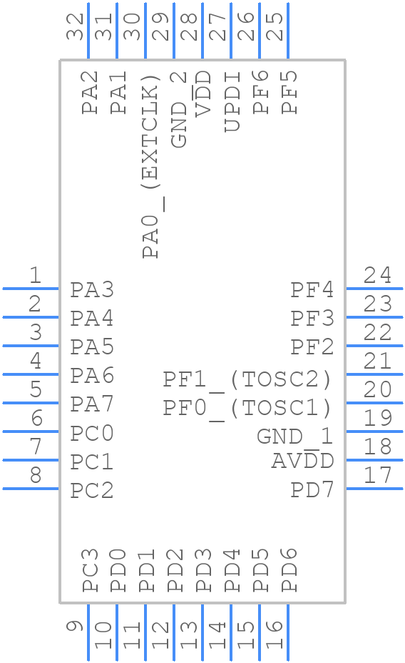 ATMEGA1608-AU - Microchip - PCB symbol