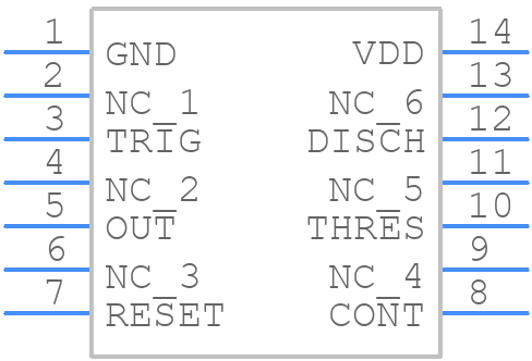 TLC555CPW - Texas Instruments - PCB symbol