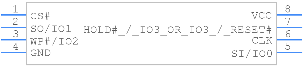 S25FL127SABMFI101 - Infineon - PCB symbol