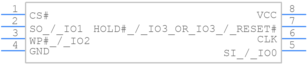 S25FL127SABMFI100 - Infineon - PCB symbol