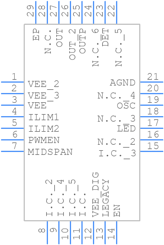 MAX5971AETI+T - Analog Devices - PCB symbol