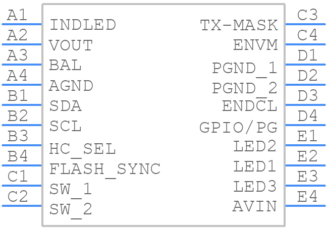 TPS61300YFFR - Texas Instruments - PCB symbol