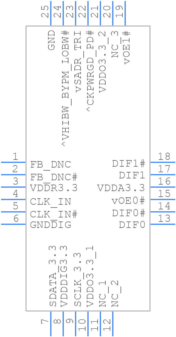9DBL0242BKILF - Renesas Electronics - PCB symbol