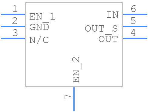 NCP708MU330TAG - onsemi - PCB symbol