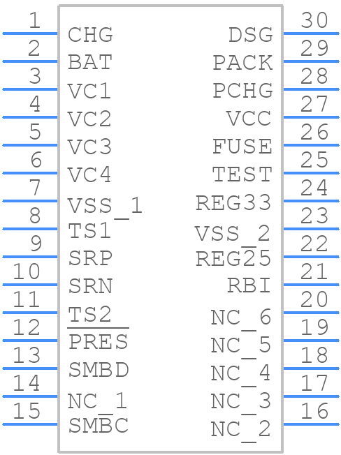 BQ3055DBT - Texas Instruments - PCB symbol