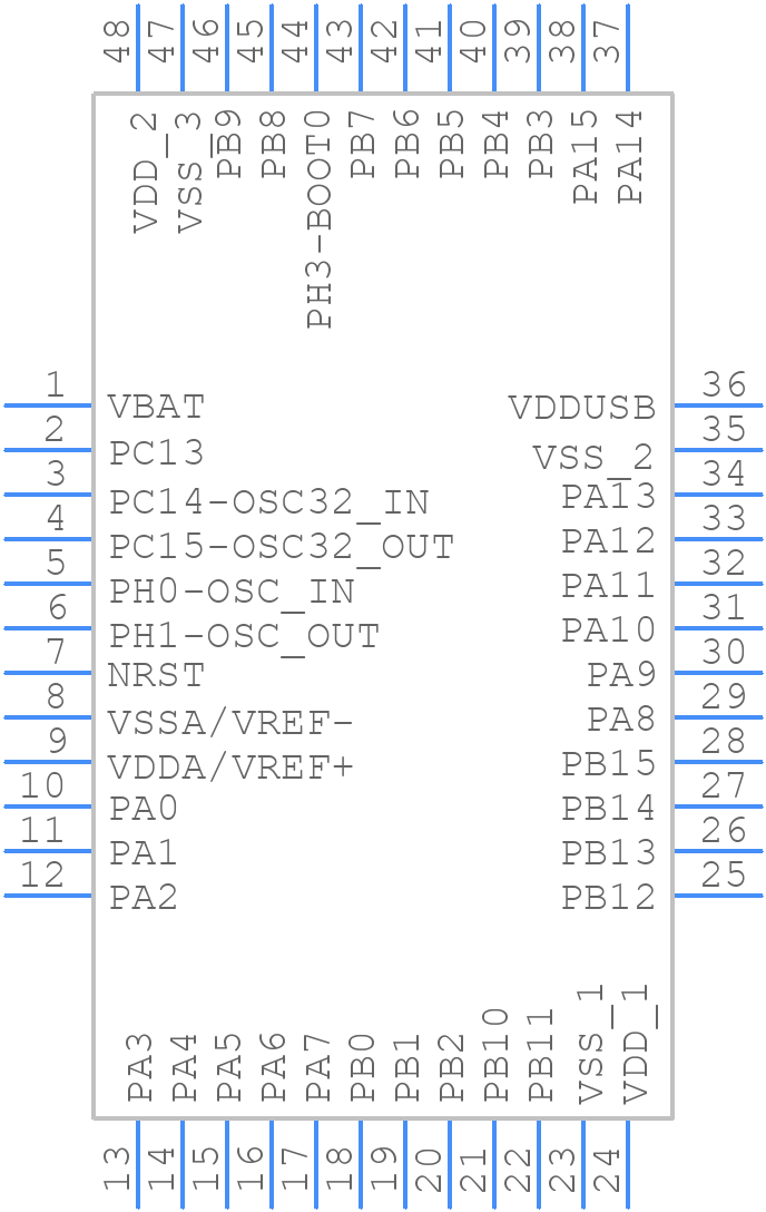 STM32L433CCT6 - STMicroelectronics - PCB symbol
