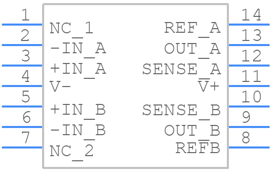 INA2133U - Texas Instruments - PCB symbol