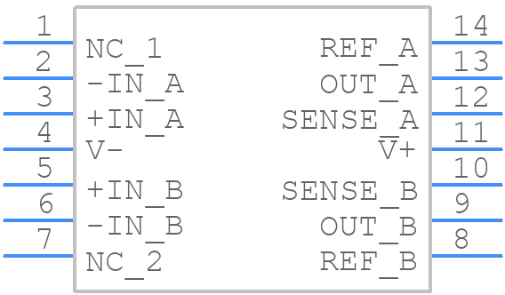 INA2132UA - Texas Instruments - PCB symbol