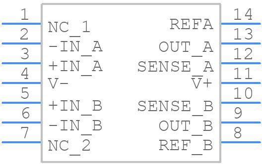 INA2137UA/2K5 - Texas Instruments - PCB symbol