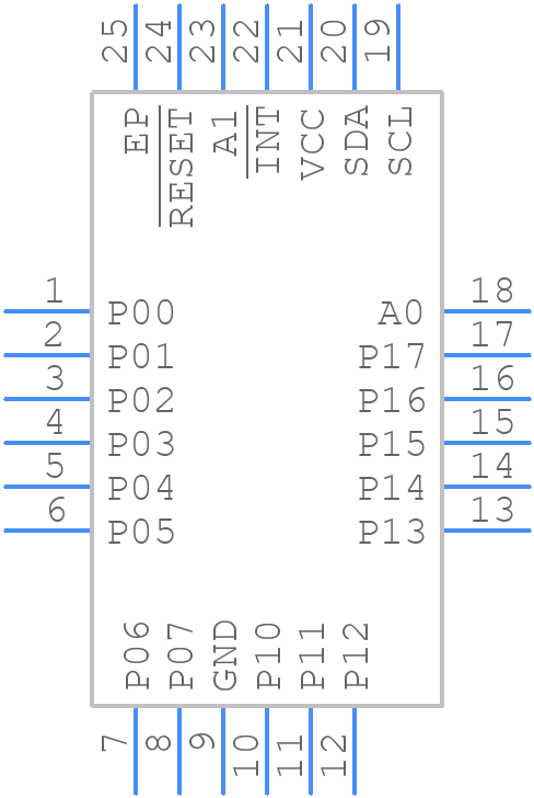 PCA9539RGER - Texas Instruments - PCB symbol
