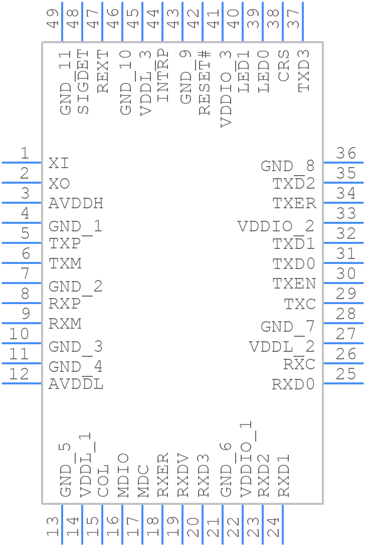 KSZ8061MNGW - Microchip - PCB symbol