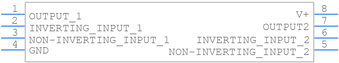 LM358S-13 - Diodes Incorporated - PCB symbol