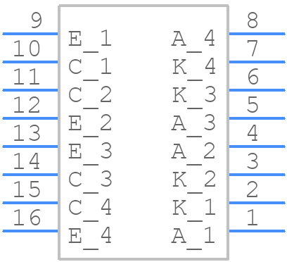 ILQ1-X007 - Vishay - PCB symbol