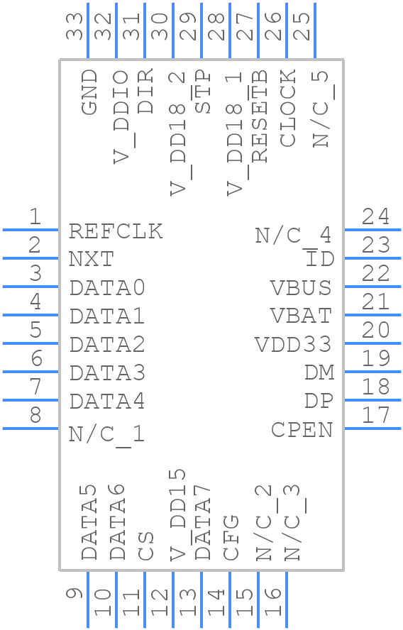 TUSB1210BRHBRQ1 - Texas Instruments - PCB symbol