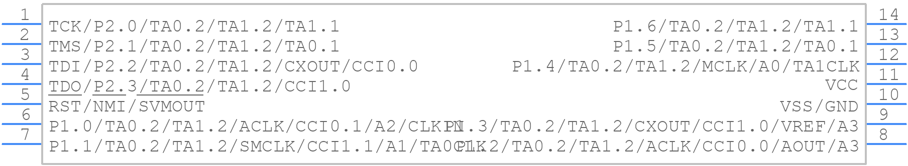 MSP430L092SPWR - Texas Instruments - PCB symbol