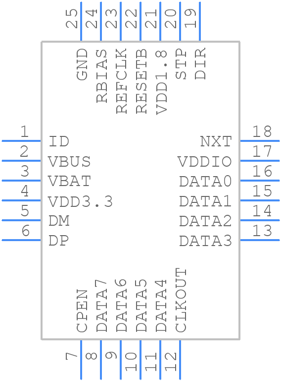 USB3315C-CP-TR - Microchip - PCB symbol