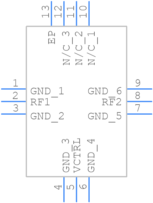 PE45361A-X - Peregrine Semiconductor - PCB symbol