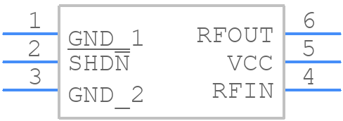 MAX2634AXT+T - Analog Devices - PCB symbol