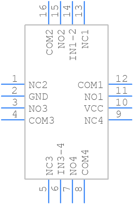 TS3A44159RSVR - Texas Instruments - PCB symbol