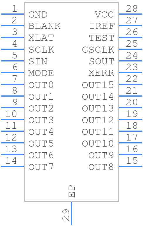 TLC59401PWPR - Texas Instruments - PCB symbol