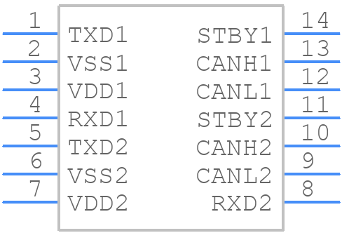 MCP25612FD-H/SL - Microchip - PCB symbol