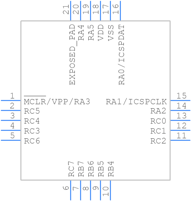 PIC16F18346-I/GZ - Microchip - PCB symbol