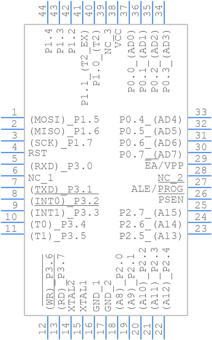 AT89S52-24AU - Microchip - PCB symbol