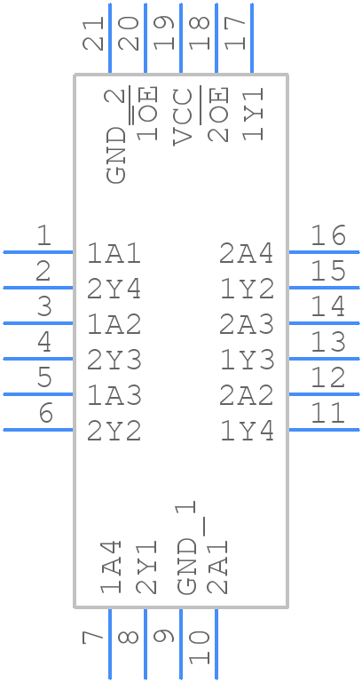 SN74LVC244ARWPR - Texas Instruments - PCB symbol
