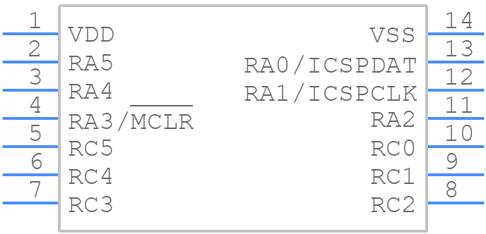 PIC16F1823-I/P - Microchip - PCB symbol