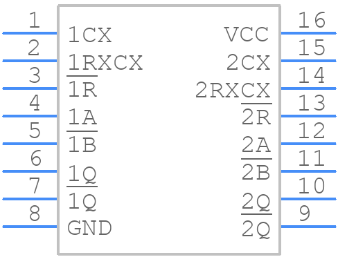 CD74HC4538M96 - Texas Instruments - PCB symbol