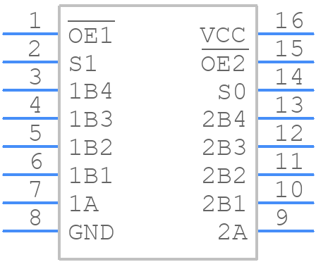 FST3253MX - onsemi - PCB symbol