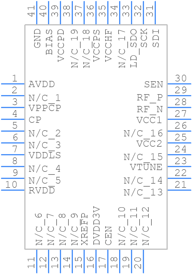 HMC830LP6GE - Analog Devices - PCB symbol