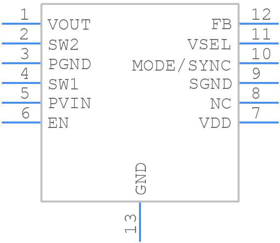 LM3668SD-4550/NOPB - Texas Instruments - PCB symbol