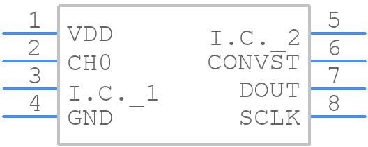 MAX1116EKA+T - Analog Devices - PCB symbol