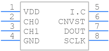 MAX1118EKA+T - Analog Devices - PCB symbol