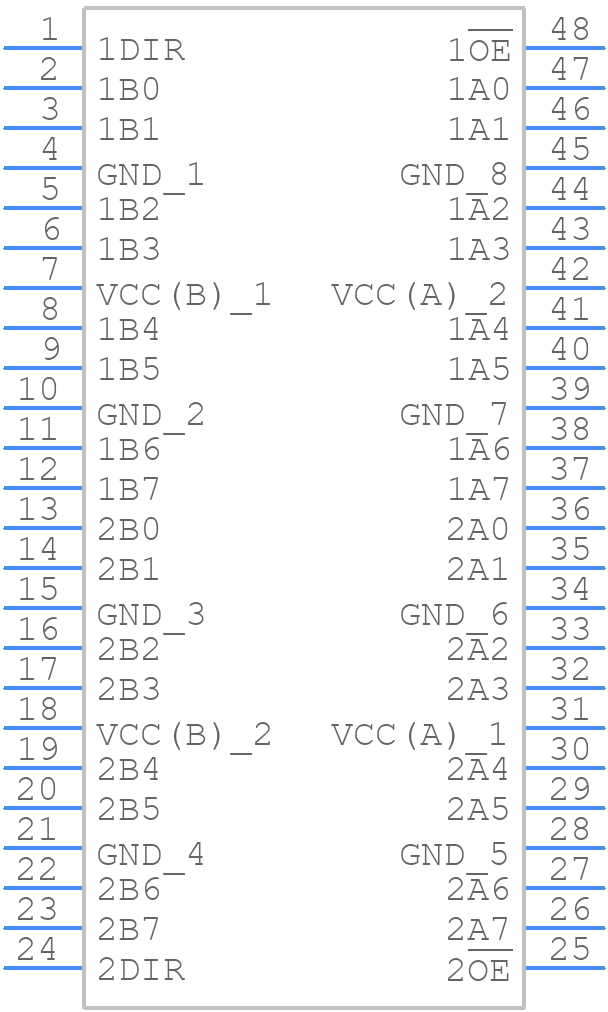74ALVC164245DGG:11 - Nexperia - PCB symbol