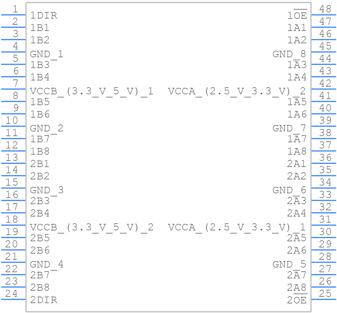 SN74ALVC164245DGGR - Texas Instruments - PCB symbol