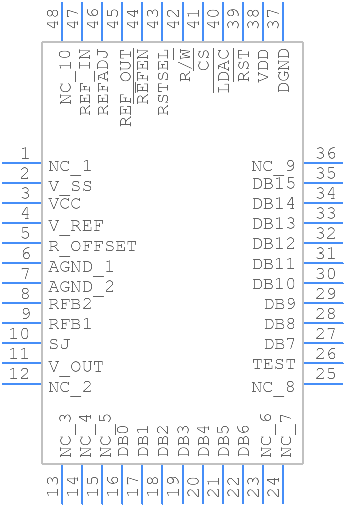 DAC7742YB/250 - Texas Instruments - PCB symbol