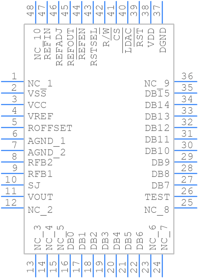 DAC7742Y/250 - Texas Instruments - PCB symbol