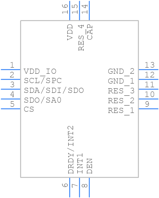 L3GD20H - STMicroelectronics - PCB symbol