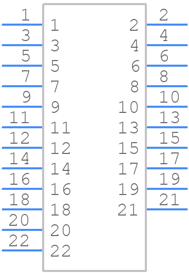 IL-AG5-22P-D3L2 - JAE - PCB symbol